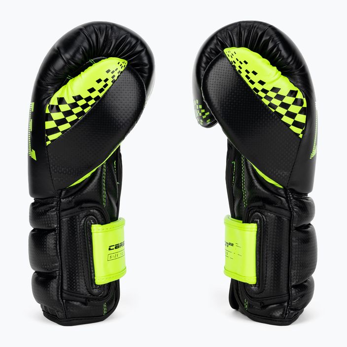 Leone Carbon22 черно-зелени боксови ръкавици GN222 4