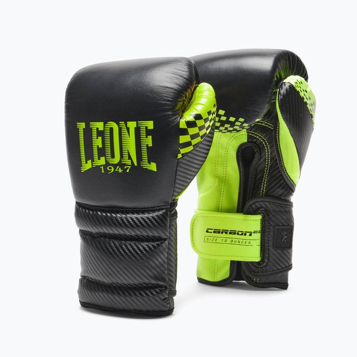 Leone Carbon22 черно-зелени боксови ръкавици GN222 7