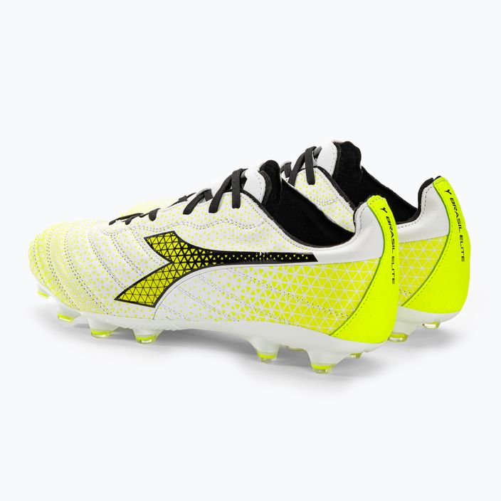 Мъжки футболни обувки Diadora Brasil Elite GR LT LP12 white/black/fluo yellow 3