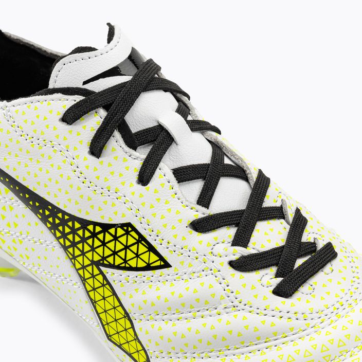 Мъжки футболни обувки Diadora Brasil Elite GR LT LP12 white/black/fluo yellow 8