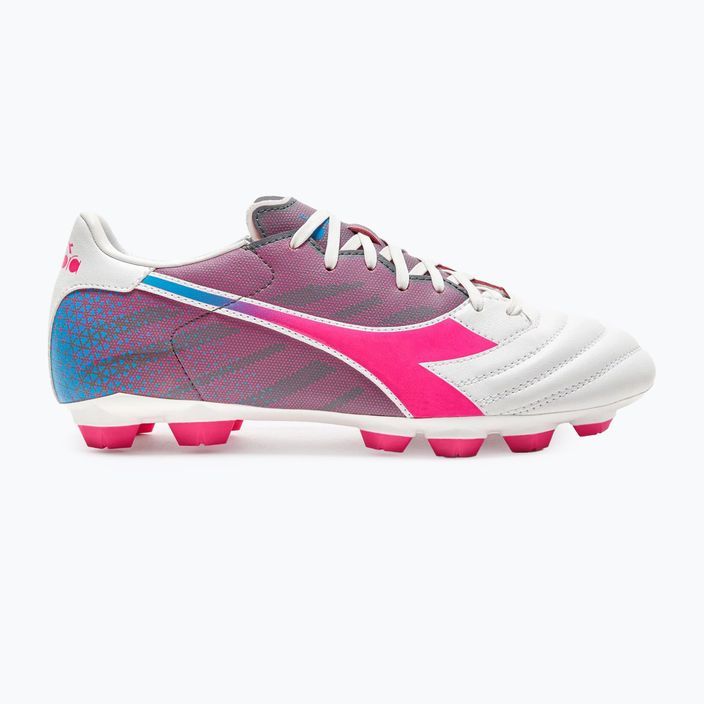 Мъжки футболни обувки Diadora Brasil Elite Veloce GR LPU white/pink fluo/blue fluo 11