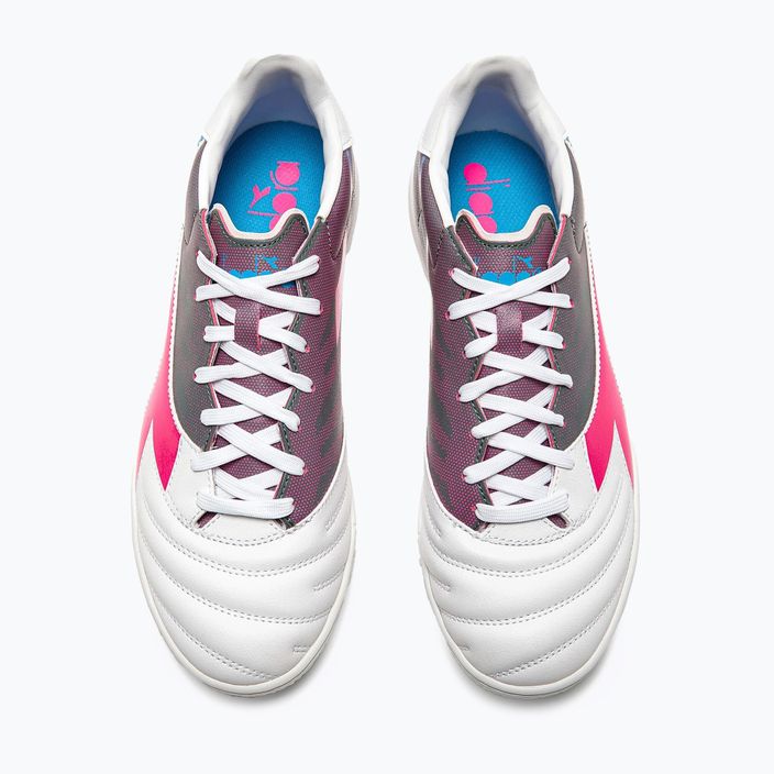 Мъжки футболни обувки Diadora Brasil Elite Veloce GR TFR white/pink fluo/blue fluo 13