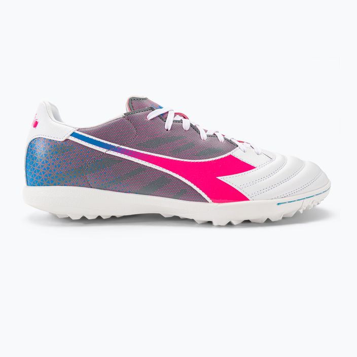 Мъжки футболни обувки Diadora Brasil Elite Veloce GR TFR white/pink fluo/blue fluo 2