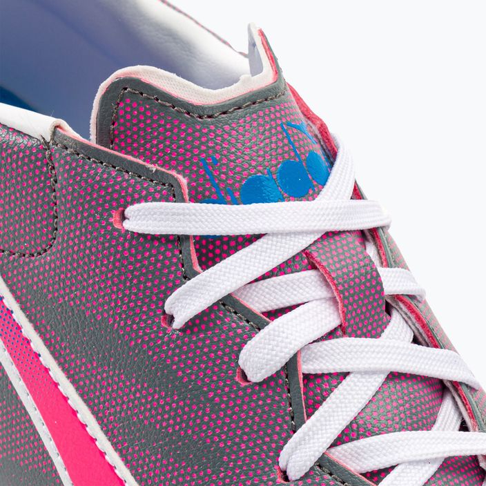Мъжки футболни обувки Diadora Brasil Elite Veloce GR TFR white/pink fluo/blue fluo 8