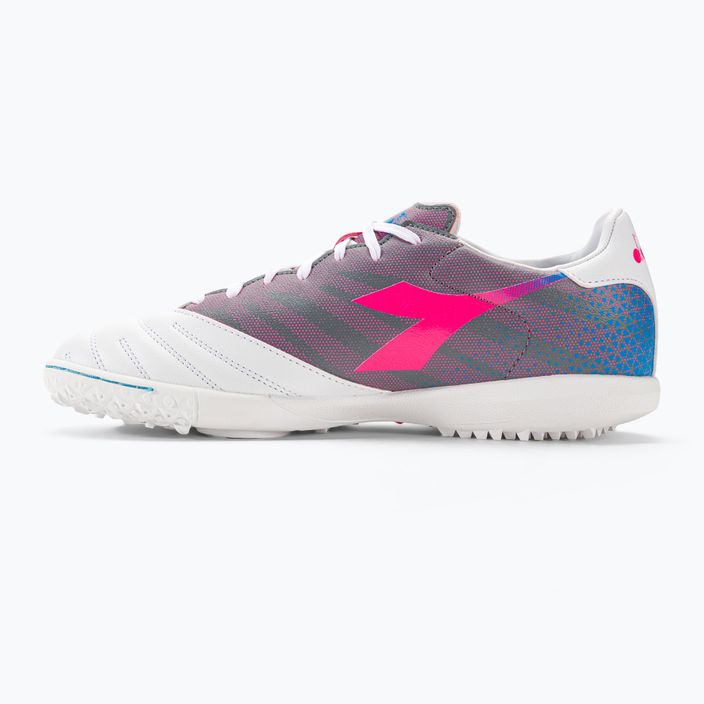 Мъжки футболни обувки Diadora Brasil Elite Veloce GR TFR white/pink fluo/blue fluo 10