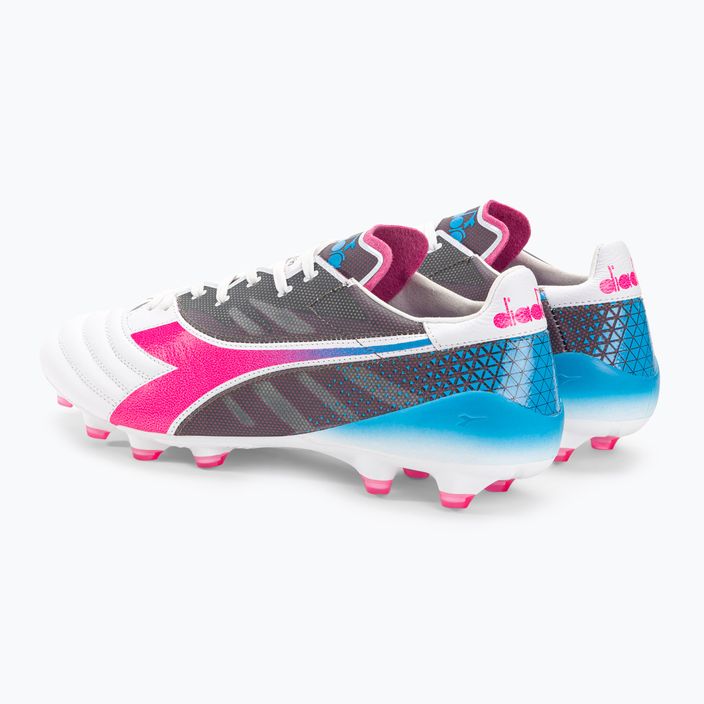 Мъжки футболни обувки Diadora Brasil Elite Veloce GR ITA LPX white/pink fluo/blue fluo 3