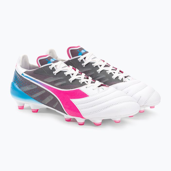 Мъжки футболни обувки Diadora Brasil Elite Veloce GR ITA LPX white/pink fluo/blue fluo 4