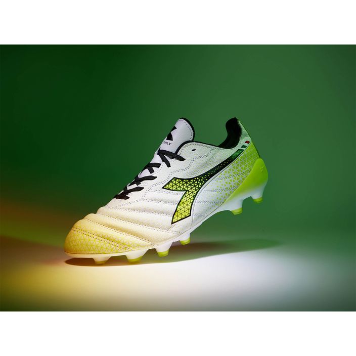 Мъжки футболни обувки Diadora Brasil Elite Tech GR ITA LPX white/black/fluo yellow 22