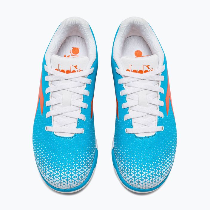 Детски футболни обувки Diadora Pichichi 6 TF JR синьо флуо/бяло/оранжево 11