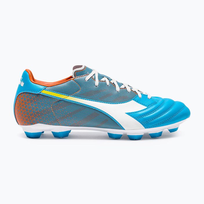 Мъжки футболни обувки Diadora Brasil Elite Veloce GR LPU blue fluo/white/orange 8