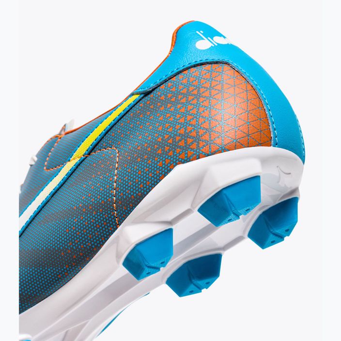 Мъжки футболни обувки Diadora Brasil Elite Veloce GR LPU blue fluo/white/orange 13
