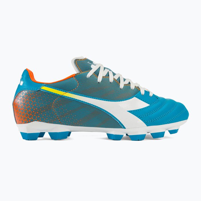 Мъжки футболни обувки Diadora Brasil Elite Veloce GR LPU blue fluo/white/orange 2