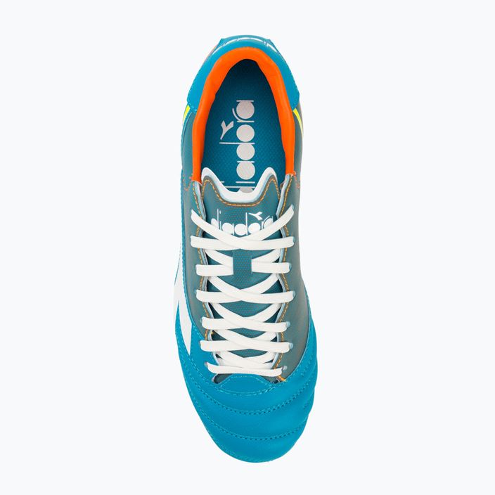 Мъжки футболни обувки Diadora Brasil Elite Veloce GR LPU blue fluo/white/orange 5