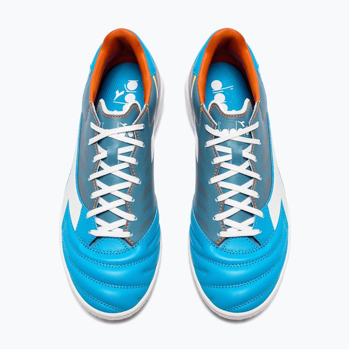 Мъжки футболни обувки Diadora Brasil Elite Veloce GR TFR blue fluo/white/orange 11