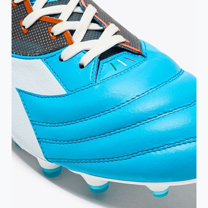Мъжки футболни обувки Diadora Brasil Elite Veloce GR ITA LPX blue fluo/white/orange 8