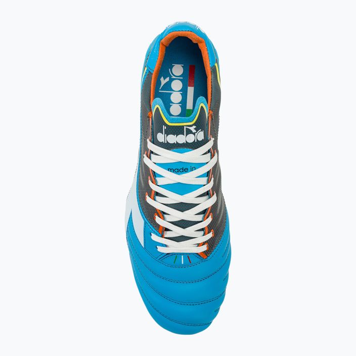 Мъжки футболни обувки Diadora Brasil Elite Veloce GR ITA LPX blue fluo/white/orange 5