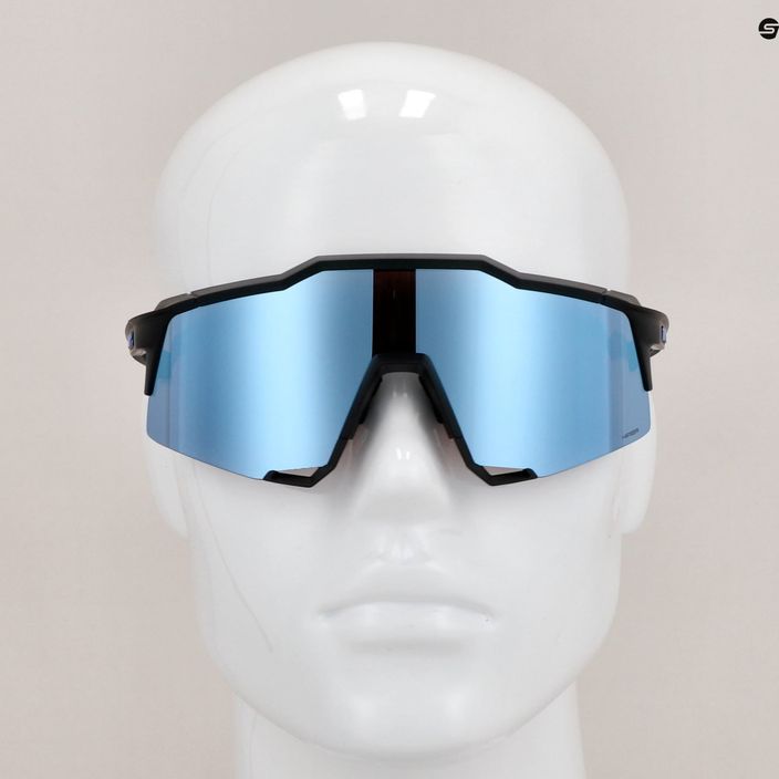 100% Speedcraft матово черни/хипер сини многослойни огледални очила за колоездене 60007-00004 11
