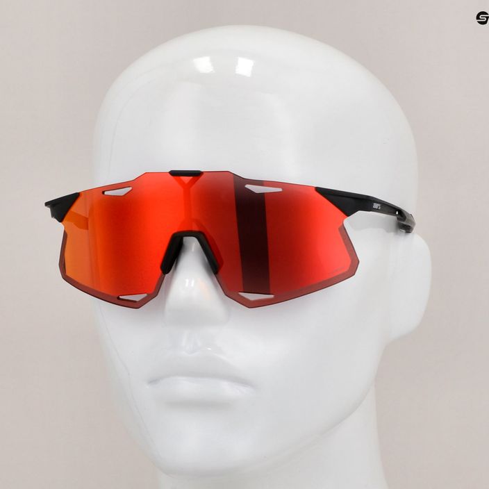 Очила за колоездене 100% Hypercraft матово черно/хипер червено многослойно огледало 60000-00006 9