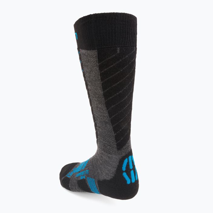Мъжки ски чорапи UYN Ski Comfort Fit medium grey/melange/azure 2