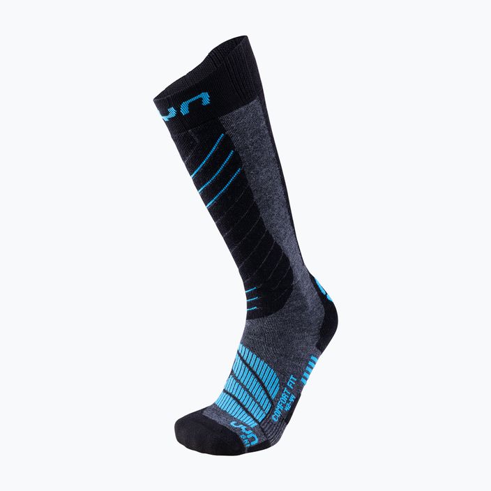 Мъжки ски чорапи UYN Ski Comfort Fit medium grey/melange/azure 6