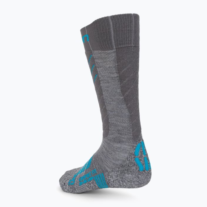 Дамски ски чорапи UYN Ski Comfort Fit grey/turquoise 2