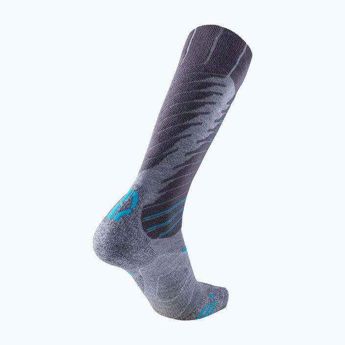 Дамски ски чорапи UYN Ski Comfort Fit grey/turquoise 5