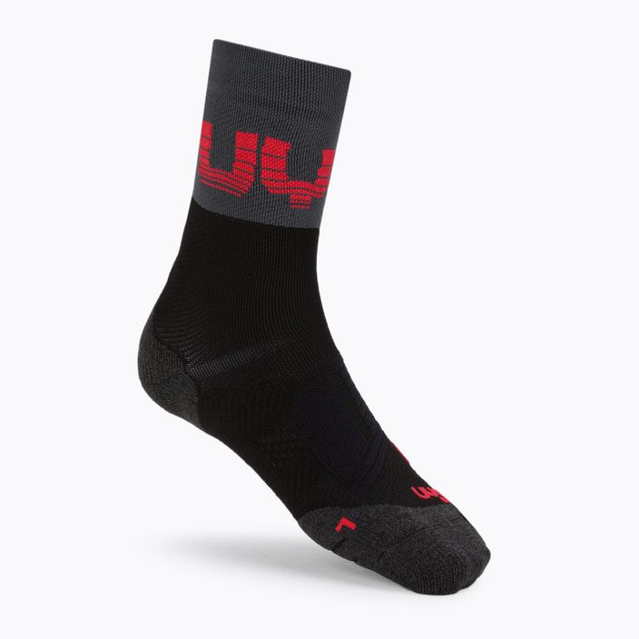 Мъжки чорапи за колоездене UYN Light black /grey/hibiscus