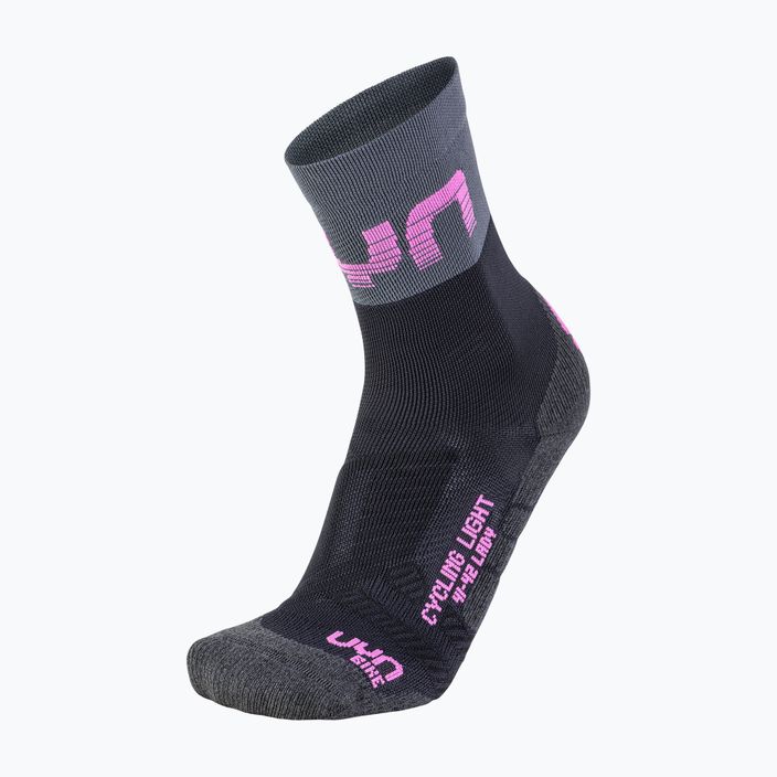Дамски чорапи за колоездене UYN Light black /grey/rose violet 5