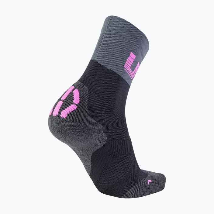 Дамски чорапи за колоездене UYN Light black /grey/rose violet 6
