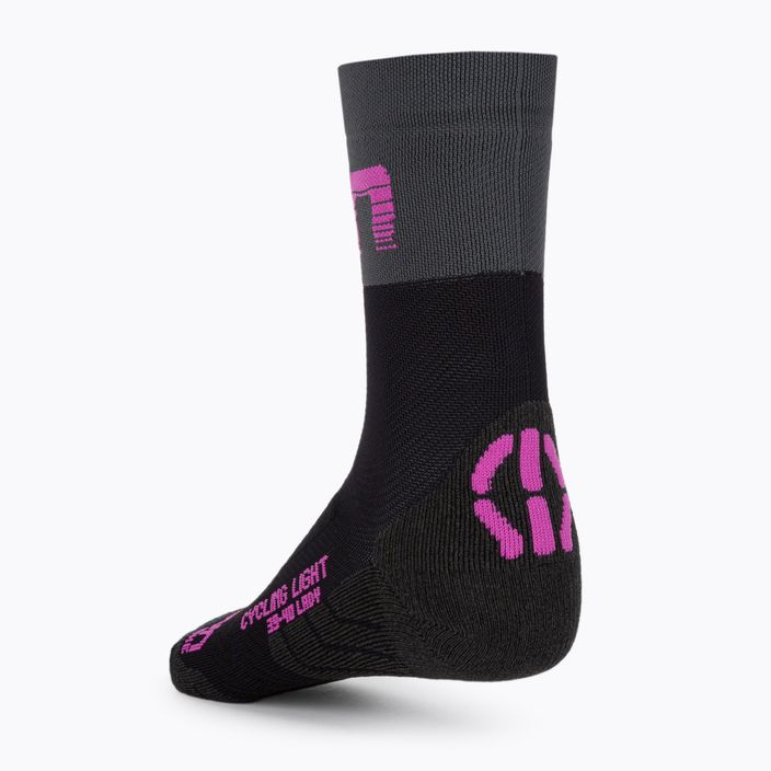 Дамски чорапи за колоездене UYN Light black /grey/rose violet 2
