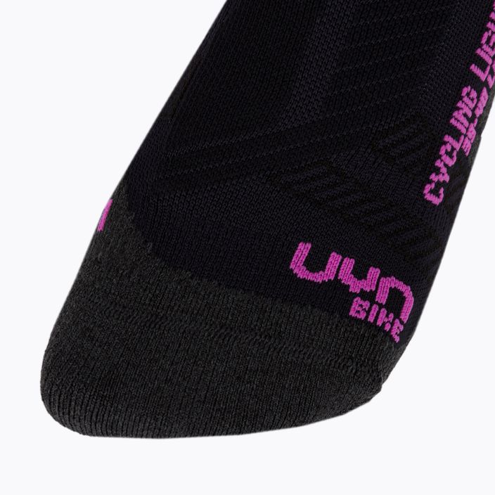 Дамски чорапи за колоездене UYN Light black /grey/rose violet 4
