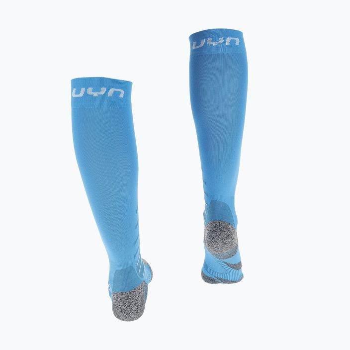 Дамски чорапи UYN Ski Race Shape тюркоаз/бяло 2