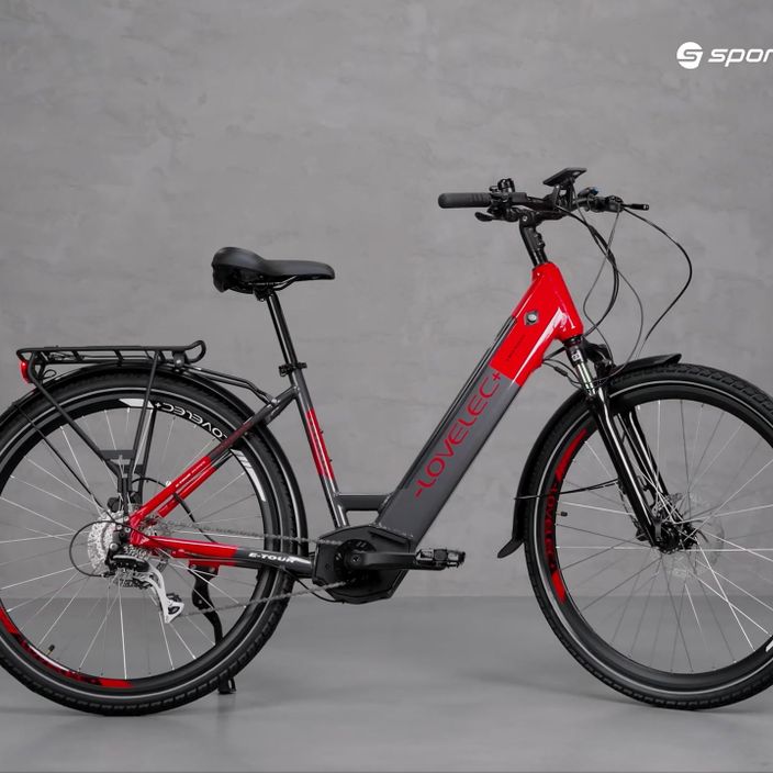 LOVELEC електрически велосипед Triago Low Step 16Ah сиво-червен B400358 7