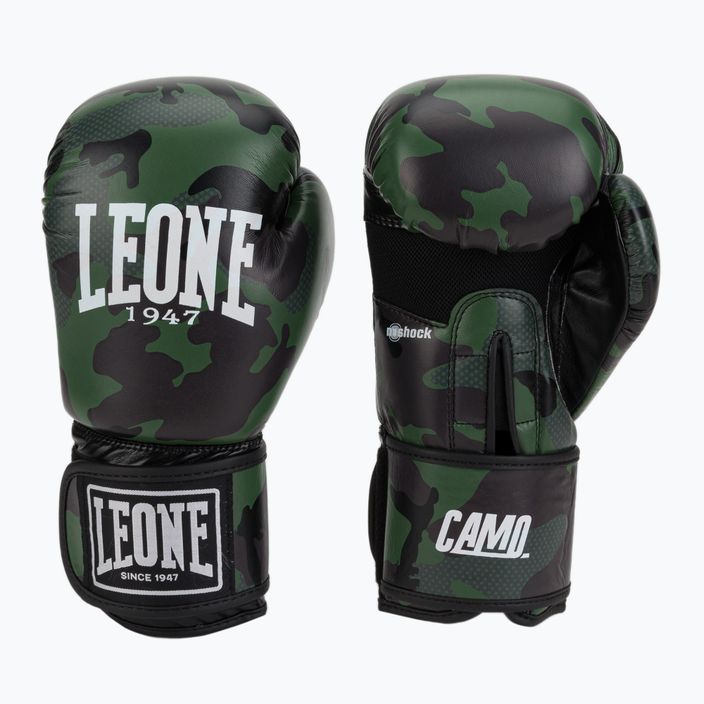 Зелени боксови ръкавици Leone Camo GN324 3