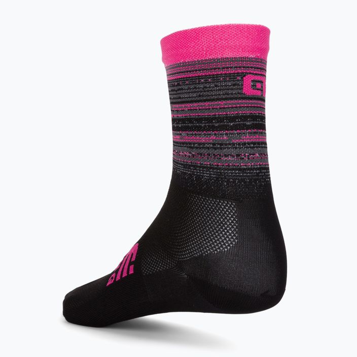 Чорапи за колоездене Alé Scanner черни/розови L21181543 2