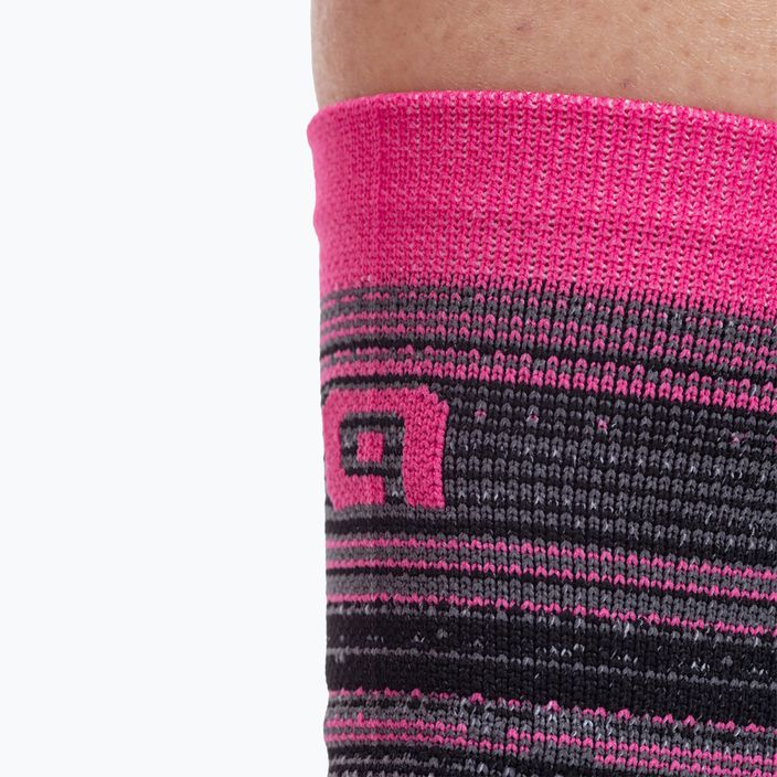 Чорапи за колоездене Alé Scanner черни/розови L21181543 6