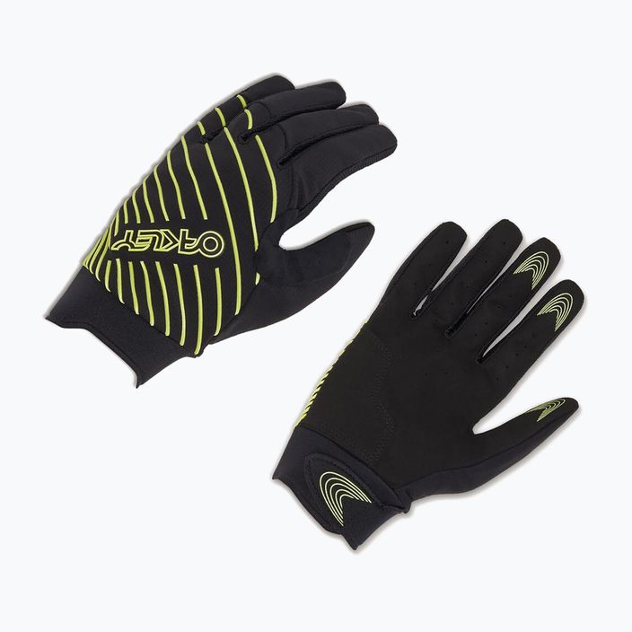 Oakley Drop In MTB Glove 2.0 black/lt green ръкавица за колоездене 5