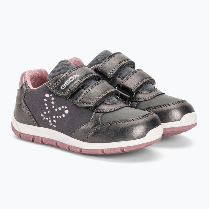 Детски обувки Geox Heira тъмно сиво/тъмно розово 4