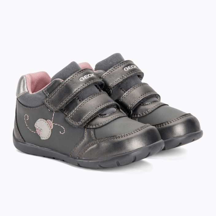 Детски обувки Geox Elthan тъмно сиво/тъмно сребристо 4