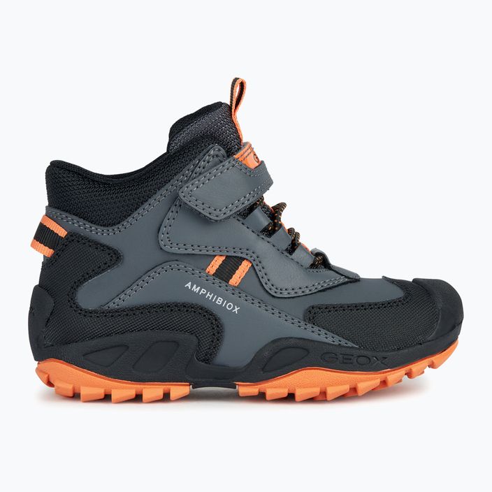 Geox New Savage Abx юношески обувки тъмно сиво/оранжево 8