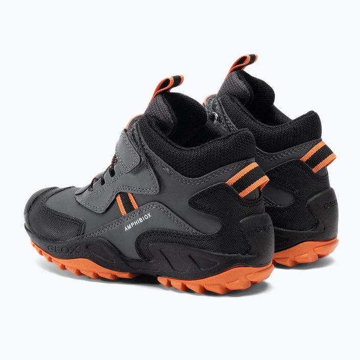 Geox New Savage Abx юношески обувки тъмно сиво/оранжево 3