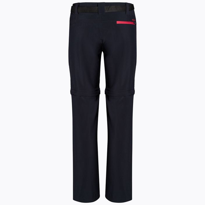 Дамски панталони за трекинг CMP Zip Off black/pink 3T51446/05UG 2