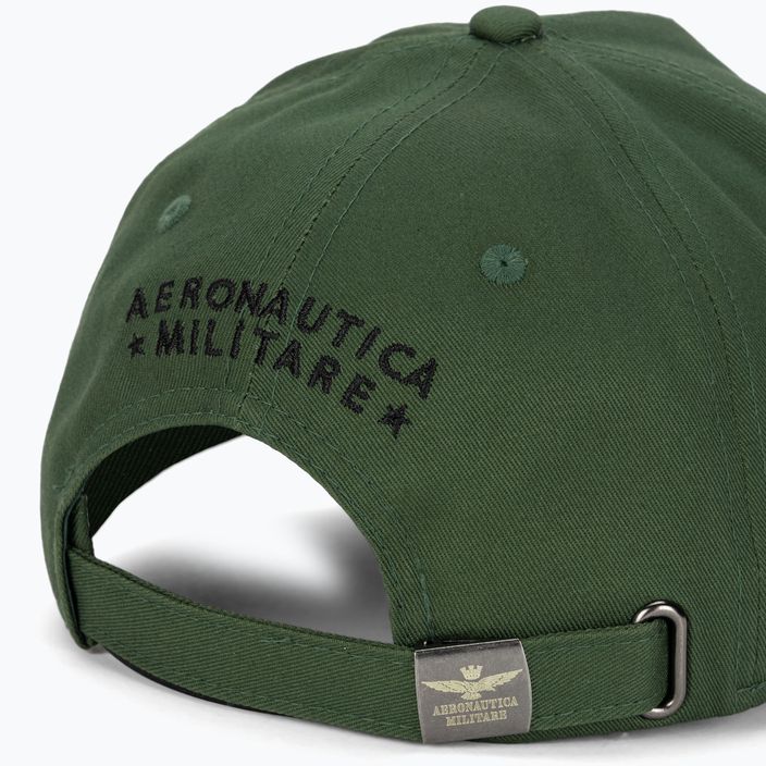 Мъжка бейзболна шапка Aeronautica Militare Basic с метален орел зелени водорасли 4