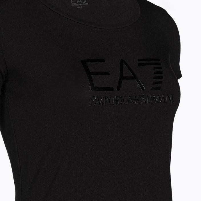 Дамска тениска EA7 Emporio Armani Train Блестящо черно/ лого 3
