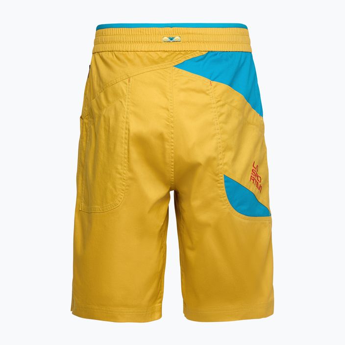 Мъжки къси панталони за катерене Bleauser бамбуково/тропическо синьо на La Sportiva 2