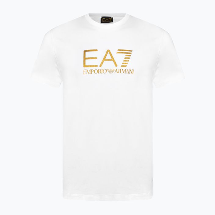 Мъжки EA7 Emporio Armani Train Gold Label Tee Pima Big Logo white