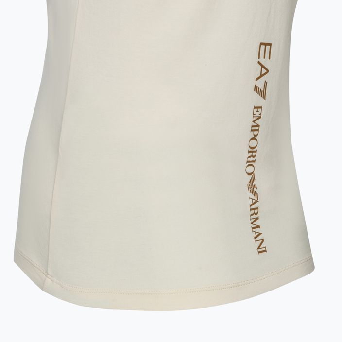 Дамска тениска EA7 Emporio Armani Train Shiny pristine/logo brown 4