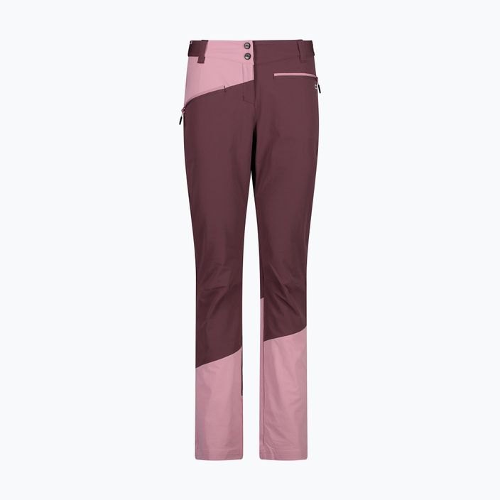 Дамски панталони за трекинг на CMP, цвят бордо 33T6226/C904