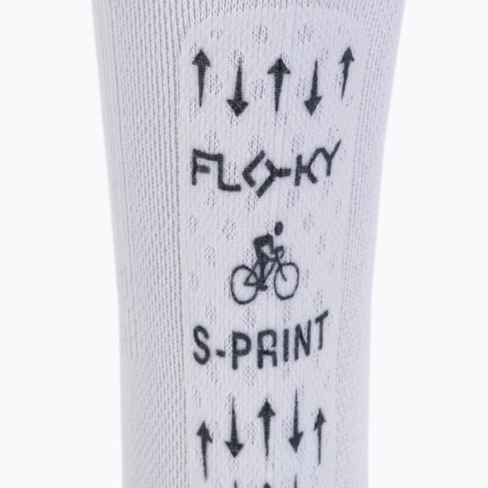 DMT S-Sprint Биомеханични чорапи за колоездене бели 0045 4