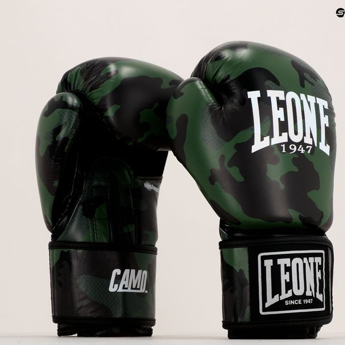 Зелени боксови ръкавици Leone Camo GN324 14